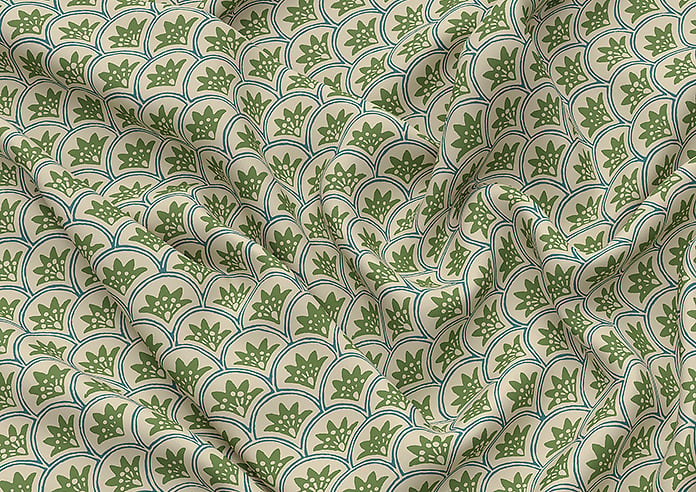 Land & Shore Dawn, Green - Roman Blind - Image 4